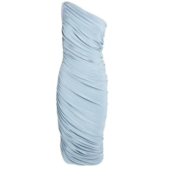 Betsy & Adam Dresses & Skirts - Betsy & Adam Jersey Ruched Sleeveless Asymmetrical Maxi Dress Blue US 6 NWT